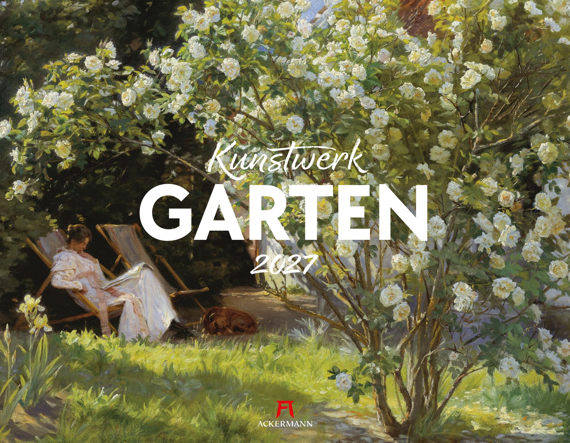 Kunstwerk Garten Kalender 2027: Stilsicherer Kunst-Kalender im großen Querformat (54x42 cm) | Impressionismus & Expressionismus | Blumen & Natur