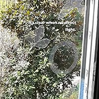 Vista 2 de Calcomanías holográficas para ventana para golpes de pájaros, recordatorio de vidrio, calcomanías autoadhesivas anticolisión, evita que los pájaros