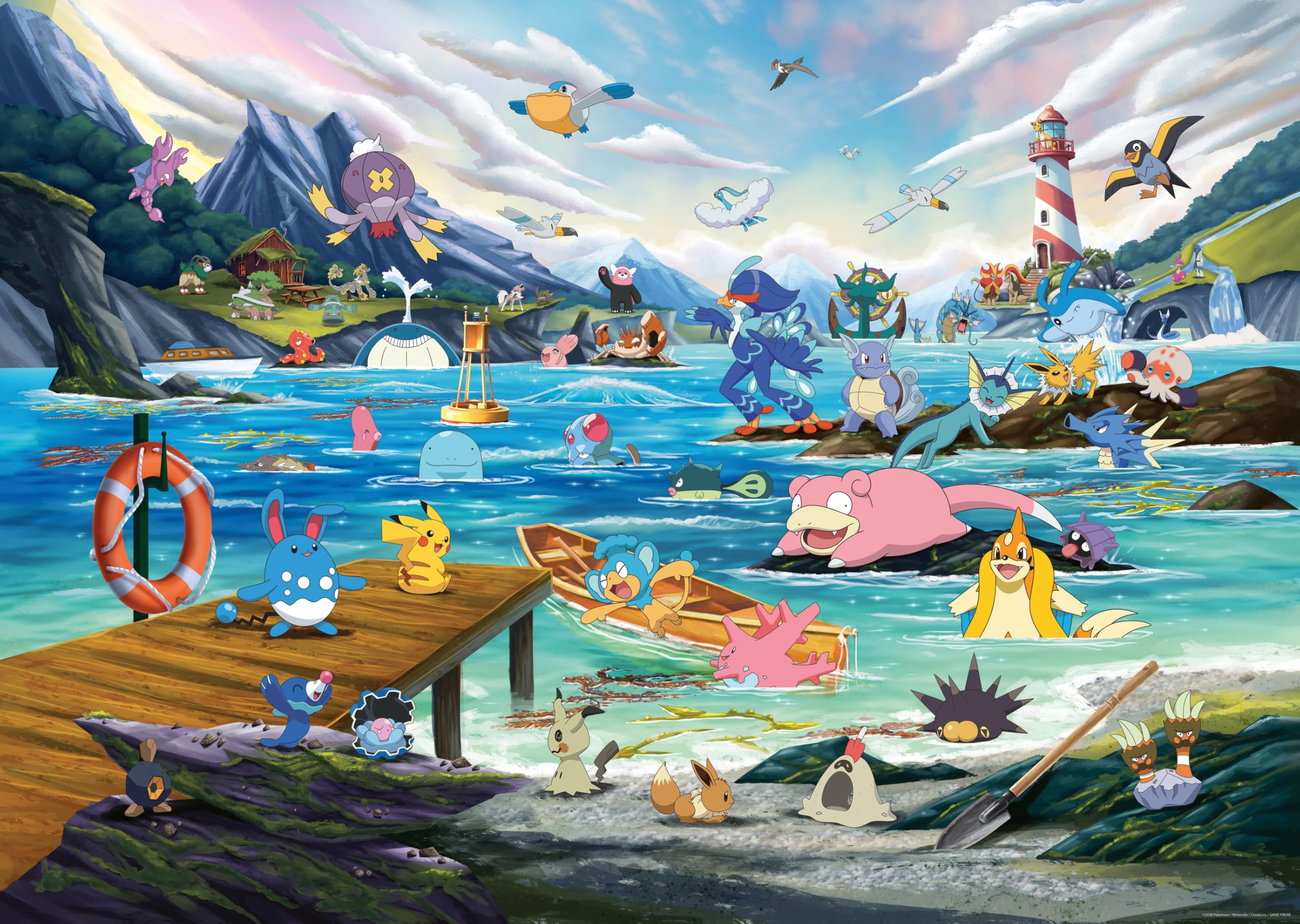 Ravensburger Pokemon Collectors Vaporeon and Temperate Marine 1000 piece Jigsaw Puzzle
