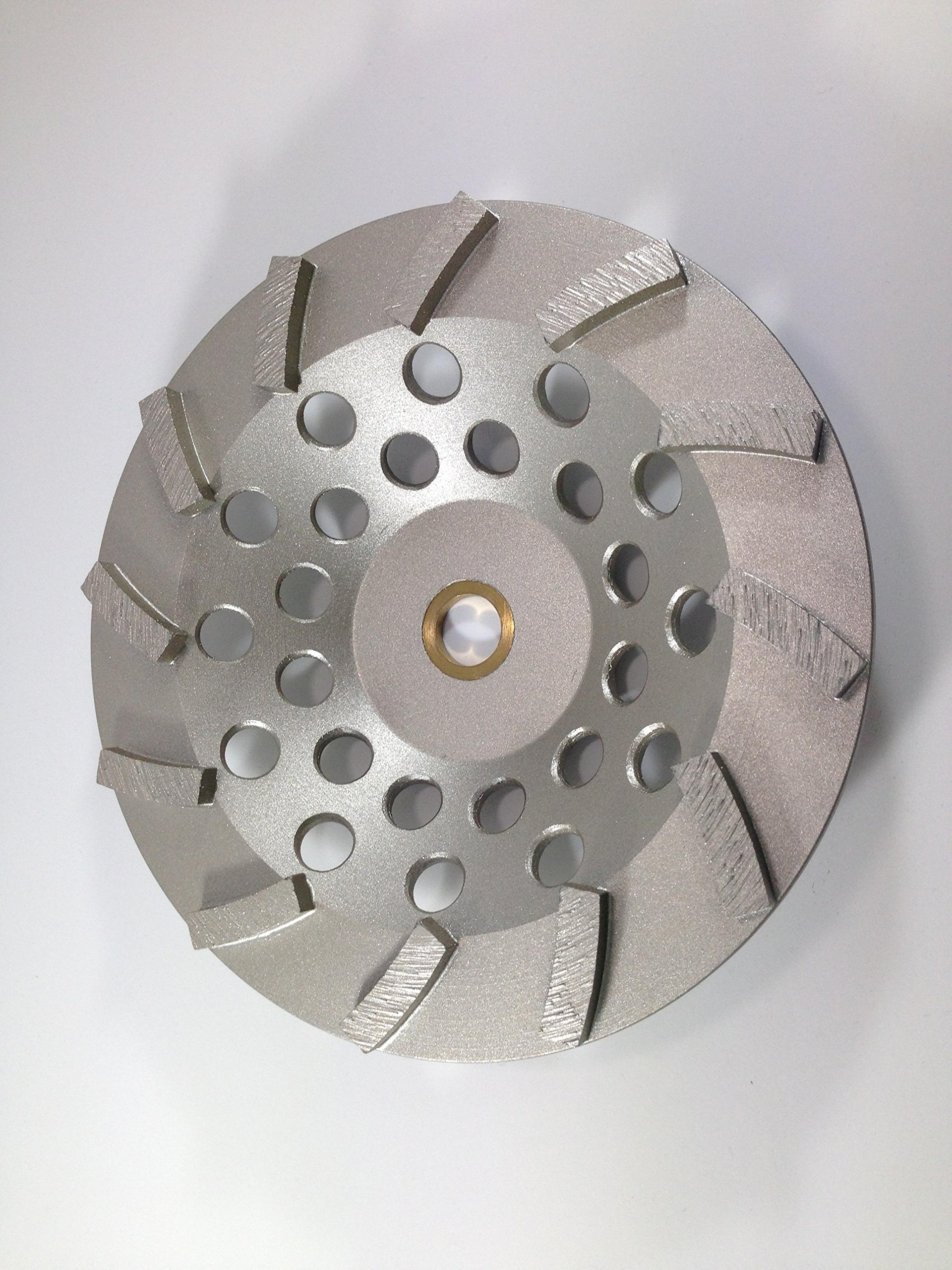 7-Inch Diamond Grinding Cup Wheel 12 Segments - Non Threaded - 7/8-5/8
