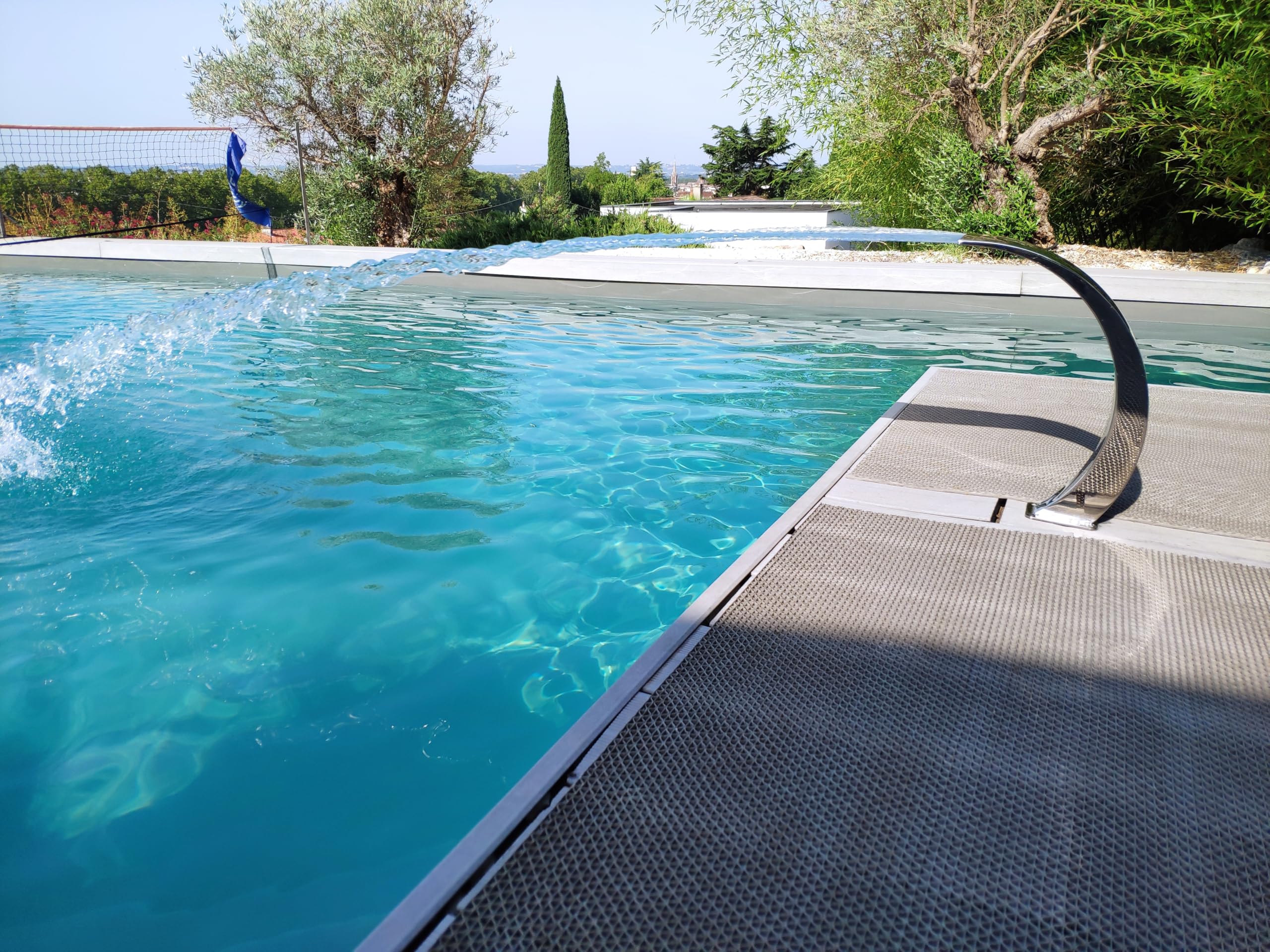 Cascade Piscine INOX 316 - Mini Cobra - Hauteur 35cm - Largeur 10,5cm - Poli Miroir - Fontaine - Bassin - Massage - Detente - Acier Inoxydable - Compatible Traitement de Piscine au Sel Chlore
