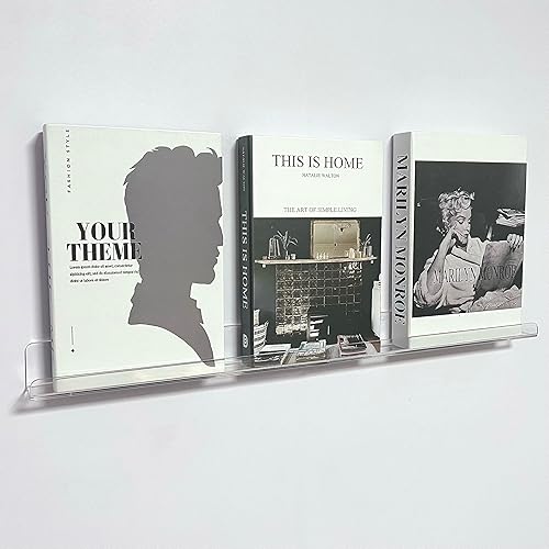 Miniatura 6 de VIOOAL Soporte de pared para discos de vinilo de 12 pulgadas, paquete de 8 estantes Vnyl, pantalla de pared de grabación (transparente)