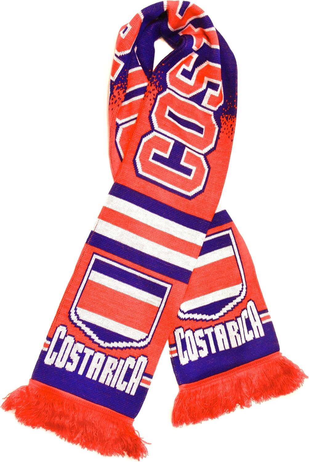 Costa Rica Scarf | Soccer Fan Scarf | Premium Acrylic Knit