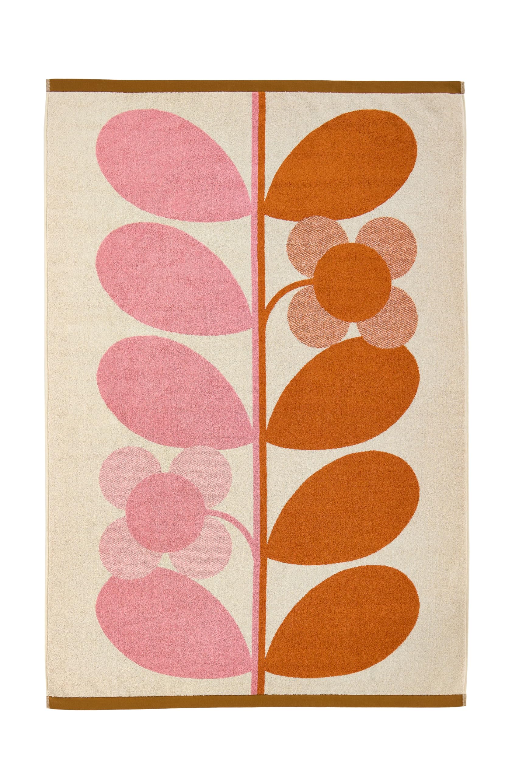 Orla Kiely Blush Bathroom Towel Stem Bloom Duo - Bath Sheet, 100X150cm