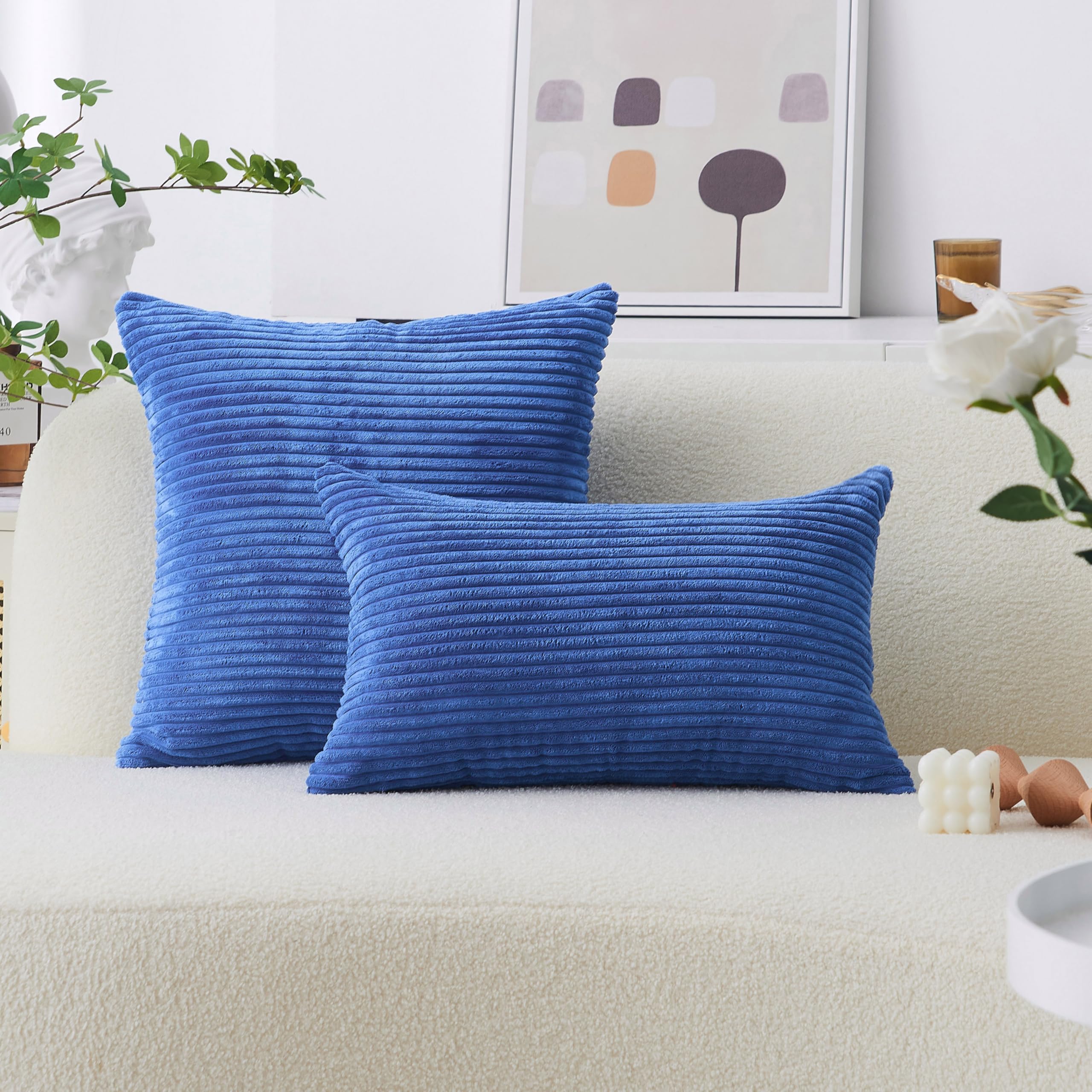 Amazon.com: Home Brilliant Blue Couch Throw Pillow 26x26 Pillow