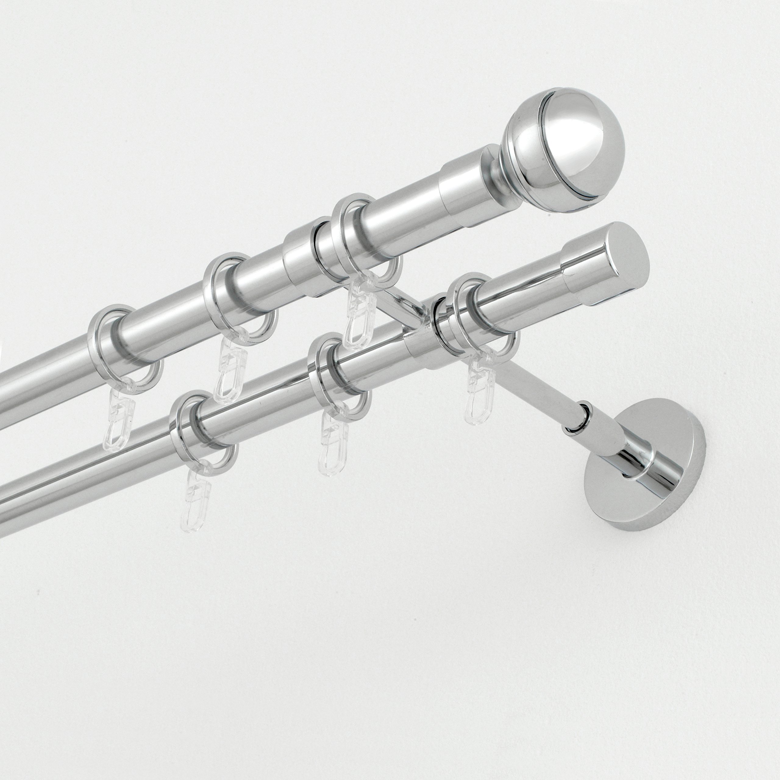 Gardinia Support De Tringle à Rideau Avec Plaque De Fixation En Métal, Pour 1 Tringle, Support Ouvert, Matériel De Fixation Inclus, Série Chicago, Diamètre: 20 Mm, Couleur: Bronze