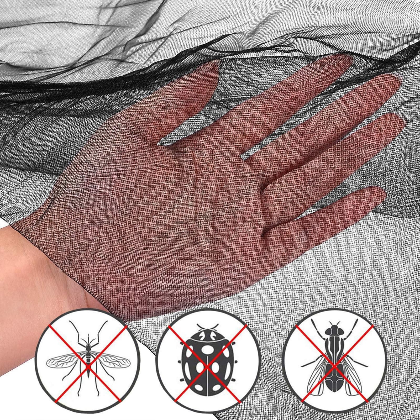 Zanzariera Testa in Rete, 5Pcs Cappello Zanzariera Traspirante Mesh Maniche Anti-Zanzare per Braccia e Gambe, Zanzariera a Maglia Fine per Il Viso con Borsa per Outdoor Pesca