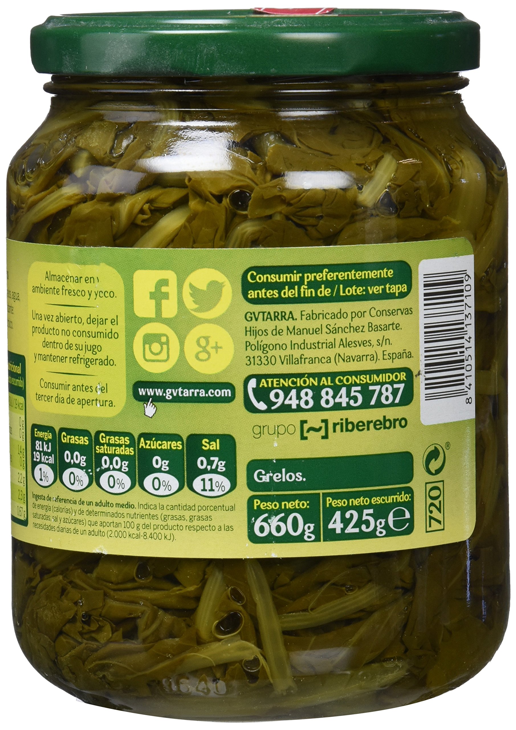 Gvtarra Grelos Verdura - Paquete de 6 x 425 gr