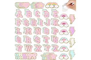 NICEVINYL Preppy Adhesive Varsity Patches for DIY Clothing
