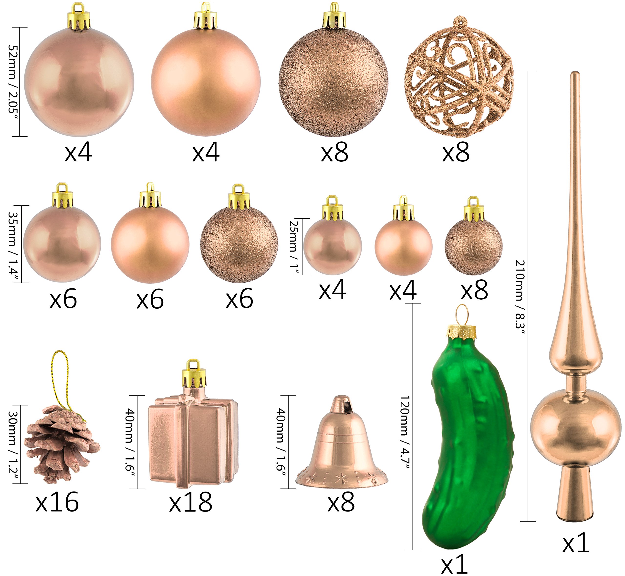 Lot De 101 Boules De Noël Rouges Incassables Pour Sapin