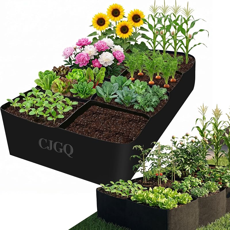 Fabric Raised Garden Bed 6x3x1ft Garden Grow Bed Bags for Growing Herbs, Flowers and Vegetables 128 Gallon