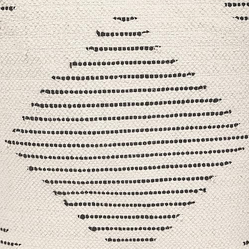 Miniatura 6 de REDEARTH Puf otomano acolchado con relleno, cubo de almacenamiento texturizado tipo puf saco reposapiés para sala de estar, dormitorio, guardería,