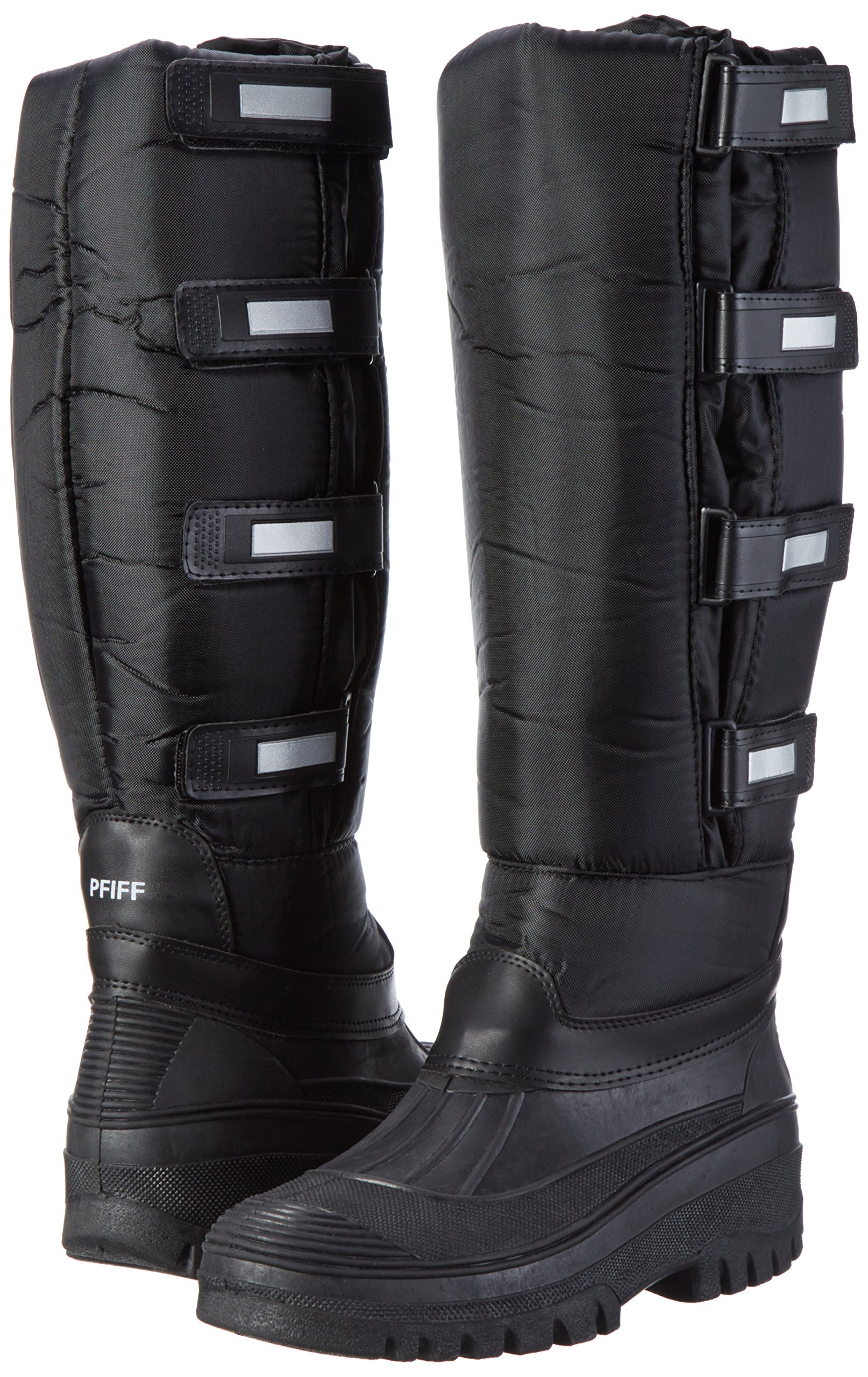 Pfiff Damen Thermo Winterstiefel, Stallstiefel Winter Stiefel, Schwarz