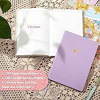 Vista 4 de CAGIE Lined Journal Notebook for Women and Girls 256 Pages Cute Diary with Heart-Shaped Leather Journals for Writing A5 Soft Cover Notebooks for