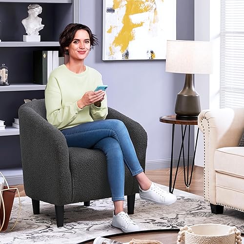 Miniatura 98 de Topeakmart Silla decorativa de terciopelo, cómoda y moderna silla de club de terciopelo con reposabrazos y patas resistentes para sala de Azul