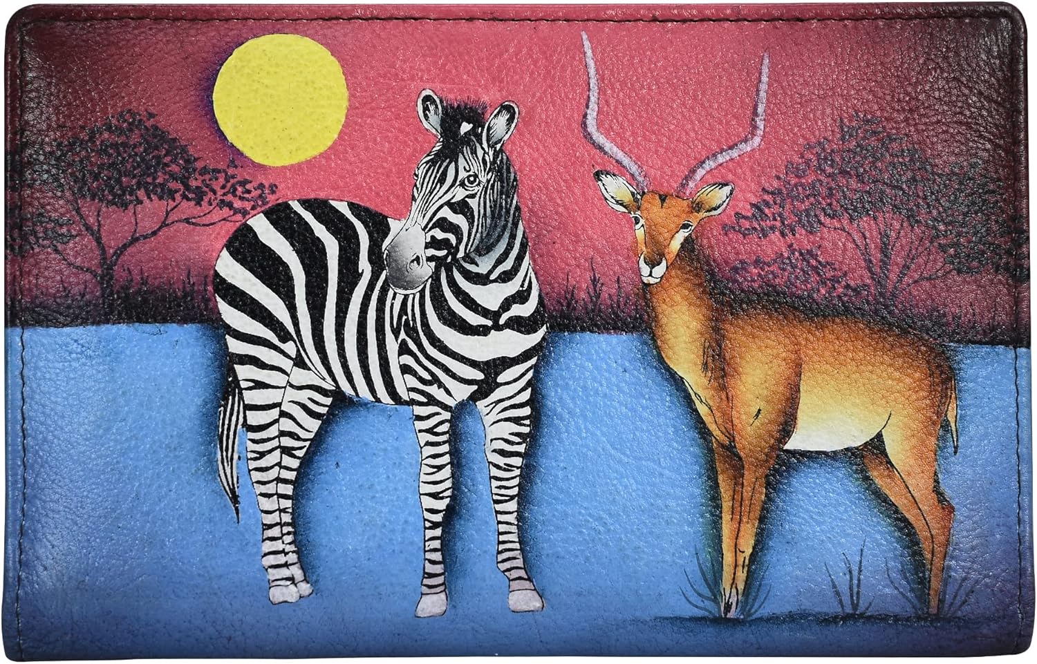 Anna By Anuschka Women's Hand-Painted Genuine Leather Two Fold Wallet