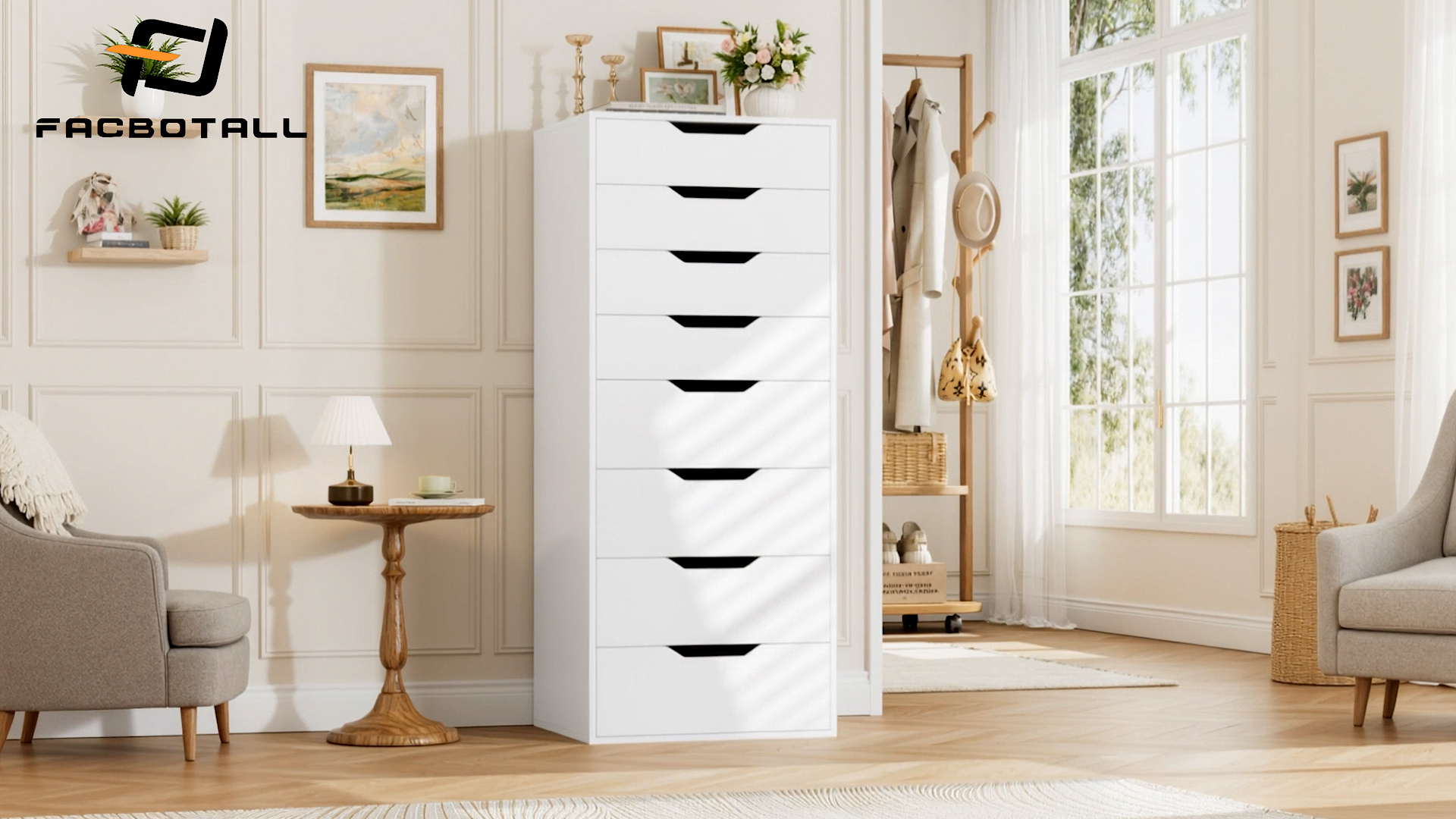 Amazon.com: FACBOTALL Tall White Dresser, 8 Drawer Dresser with