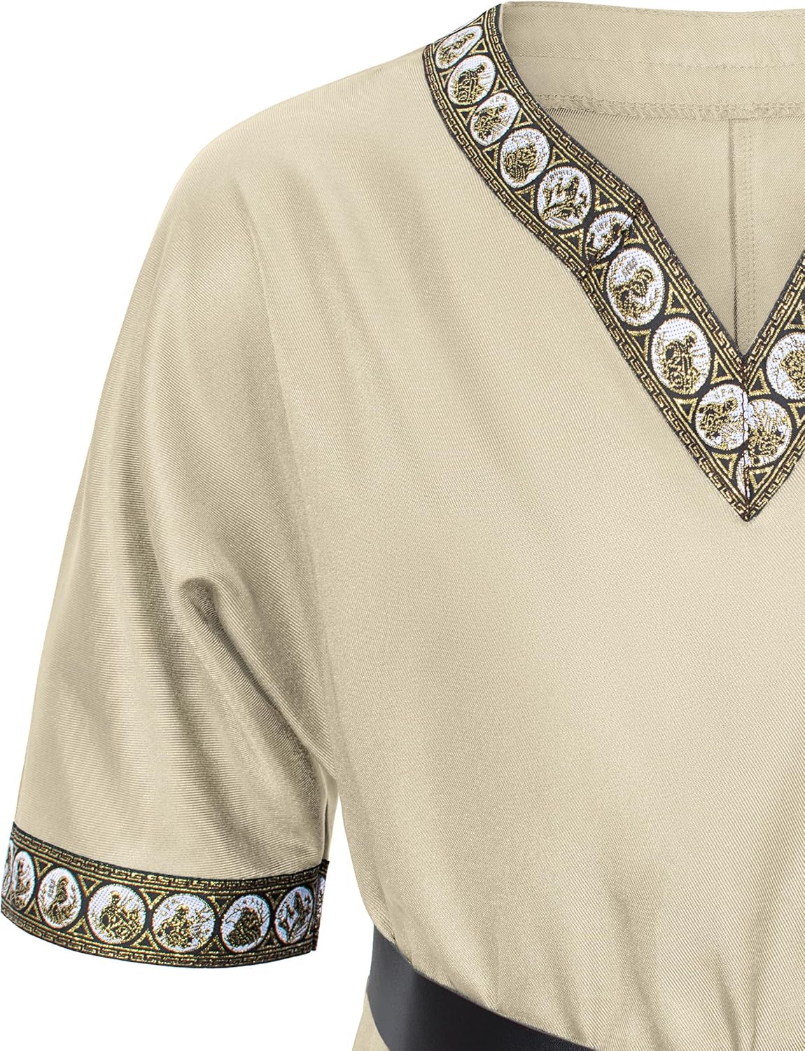 Kids Medieval Costume Boys Viking Tunic Knight Warrior Renaissance Shirts with Belt - Image 6