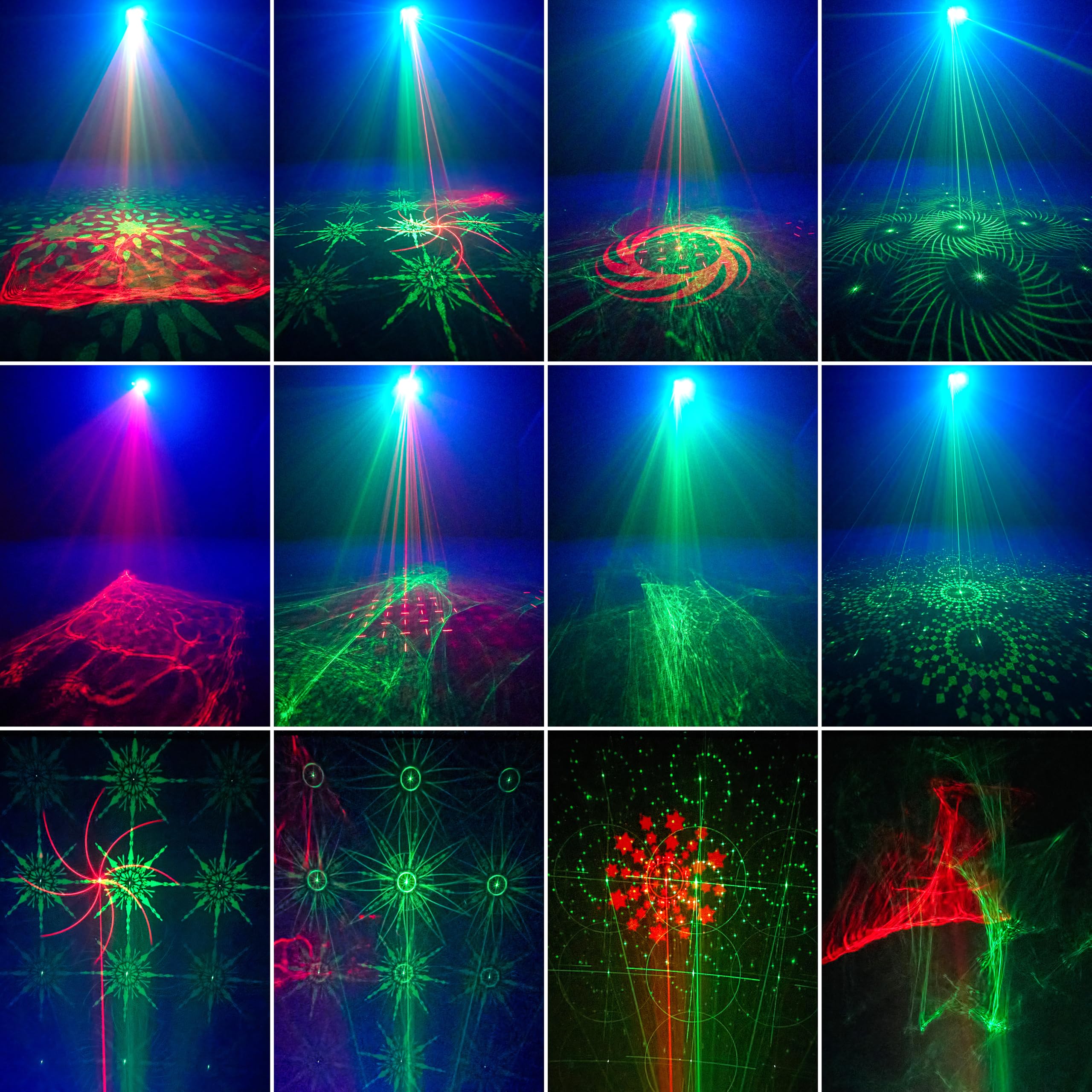 DJ Disco Party Light – Proiettore LED RGBW attivato dal suono con luci stroboscopiche e aurora, telecomando luci da palcoscenico per bambini, matrimoni, compleanni, karaoke e feste in casa