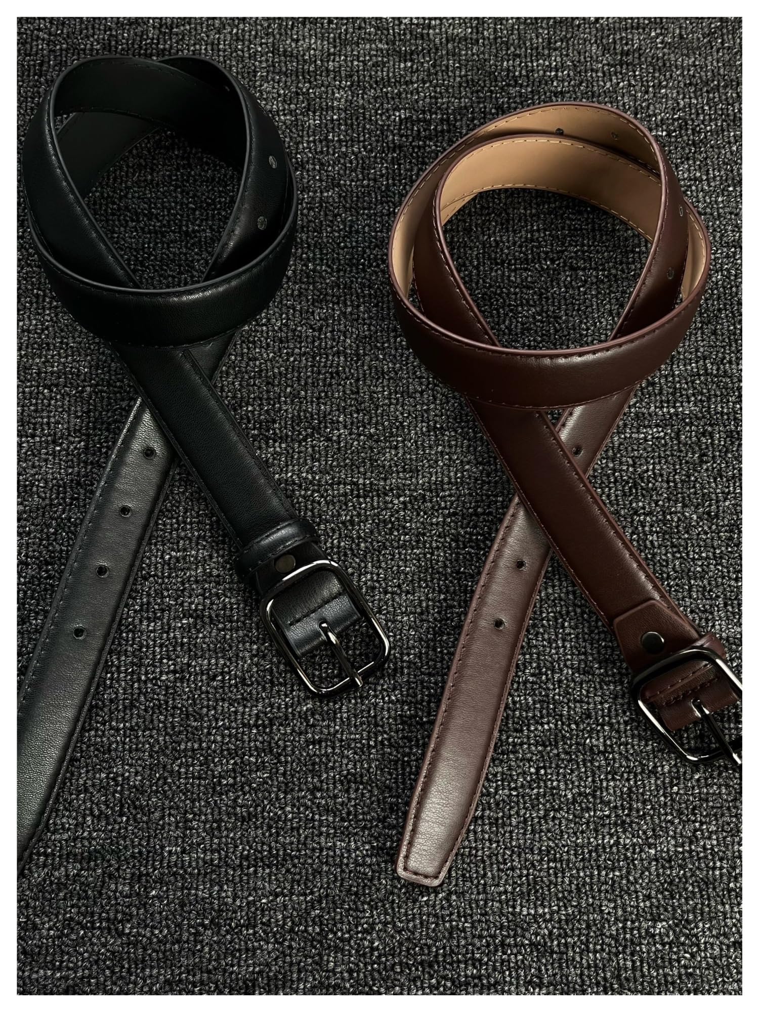 Unisex Gürtel mit roten weißen Streifen, Punk, strapazierfähig, Vintage-Mode-Accessoire