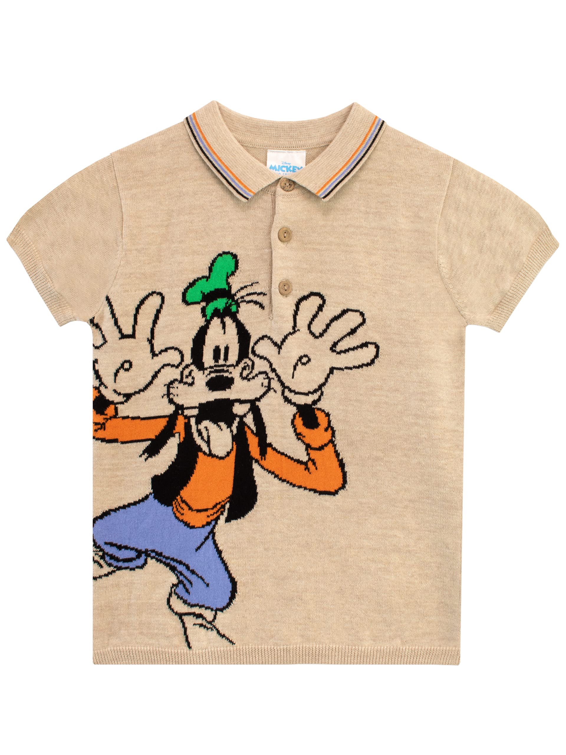 Disney Polo de Punto de Goofy para Niños Camiseta de Manga Corta para Infantiles