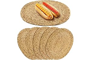 Bencailor 6 Pcs Woven Oval Placemats: Natural Elegance for Your Table