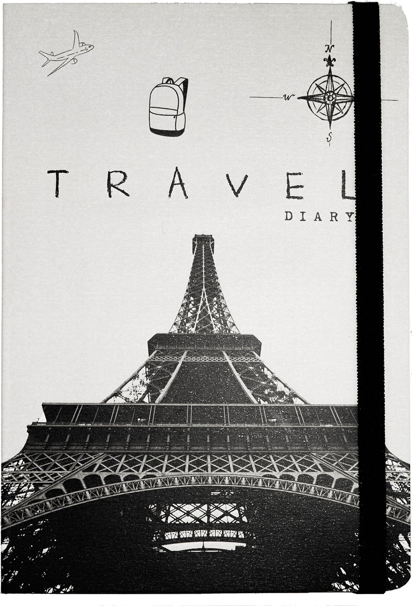 Jotjoy Walk the Earth Creative Travel Diary (Eiffel Theme - A5 size -14.8 cm x 21 cm)