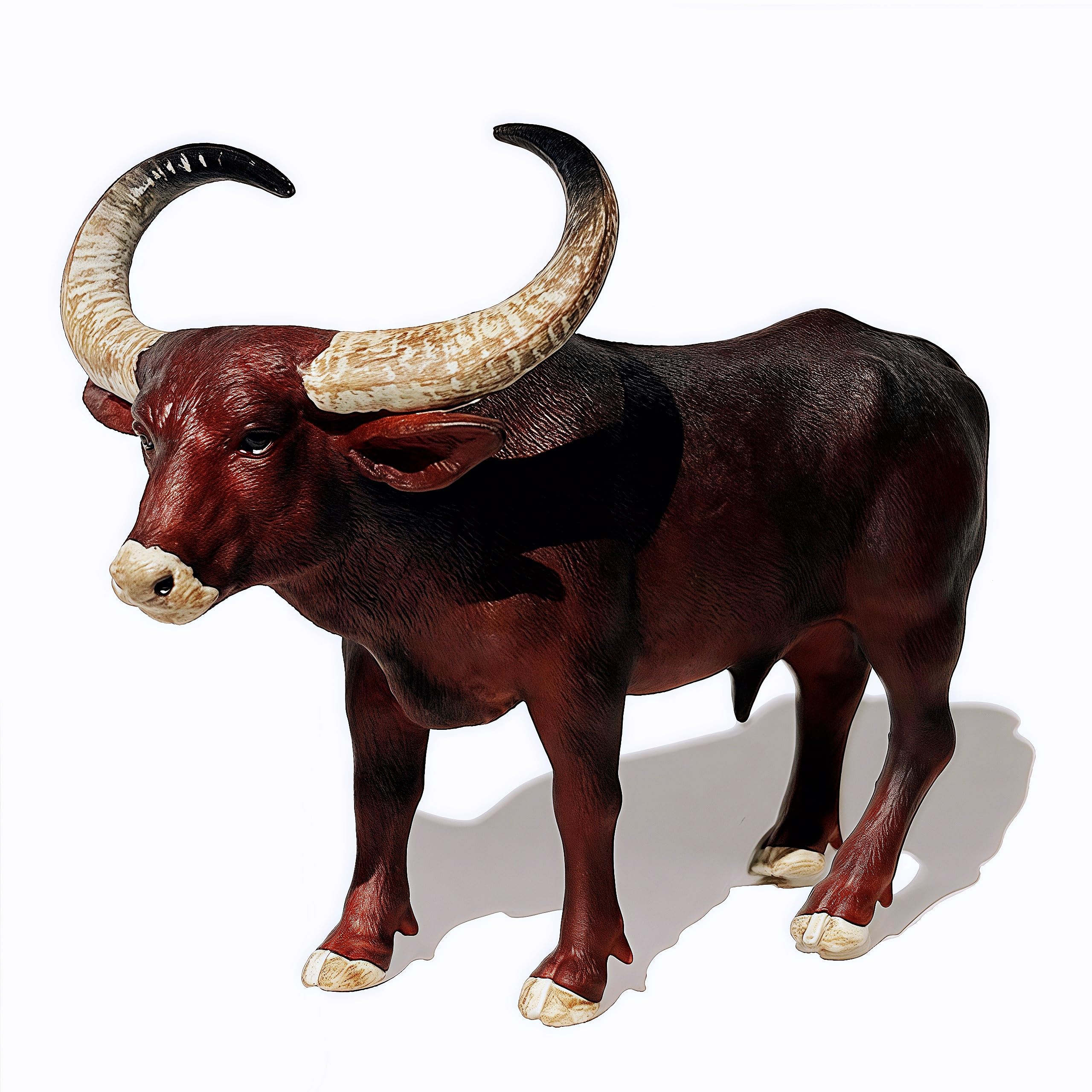 Gemini&Genius Bull Toy for Kids, Cow Farm Animal Toys, Realistic and Durable Ox Farm Toy for Kids Boys and Girls Toy Gift, Longhorn Cow Cake Topper