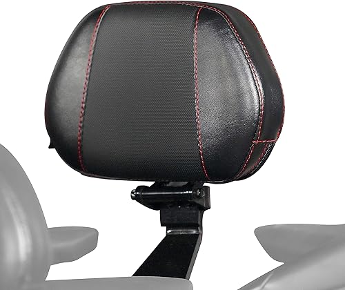 Mostrar Respaldo Balístico Cromo Del Pasajero Para Can-Am Ryker Con La Puntada Roja 600 900 Hecho En USA 41-420CRED