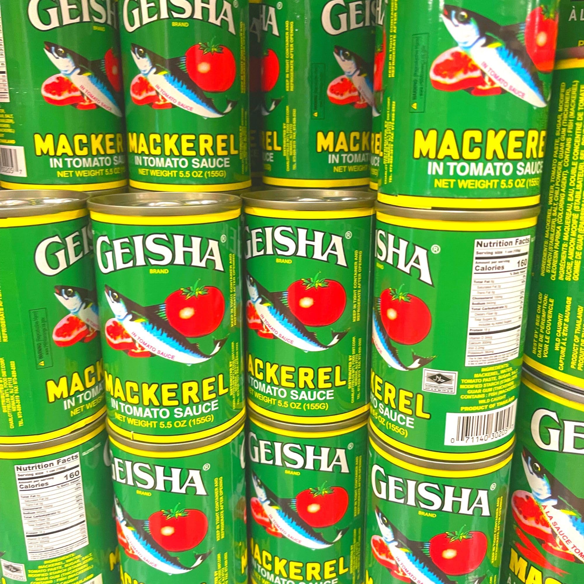 Geisha Mackerel in Tomato Sauce Canned Mackerel Fish Geisha and Delicious Sardines
