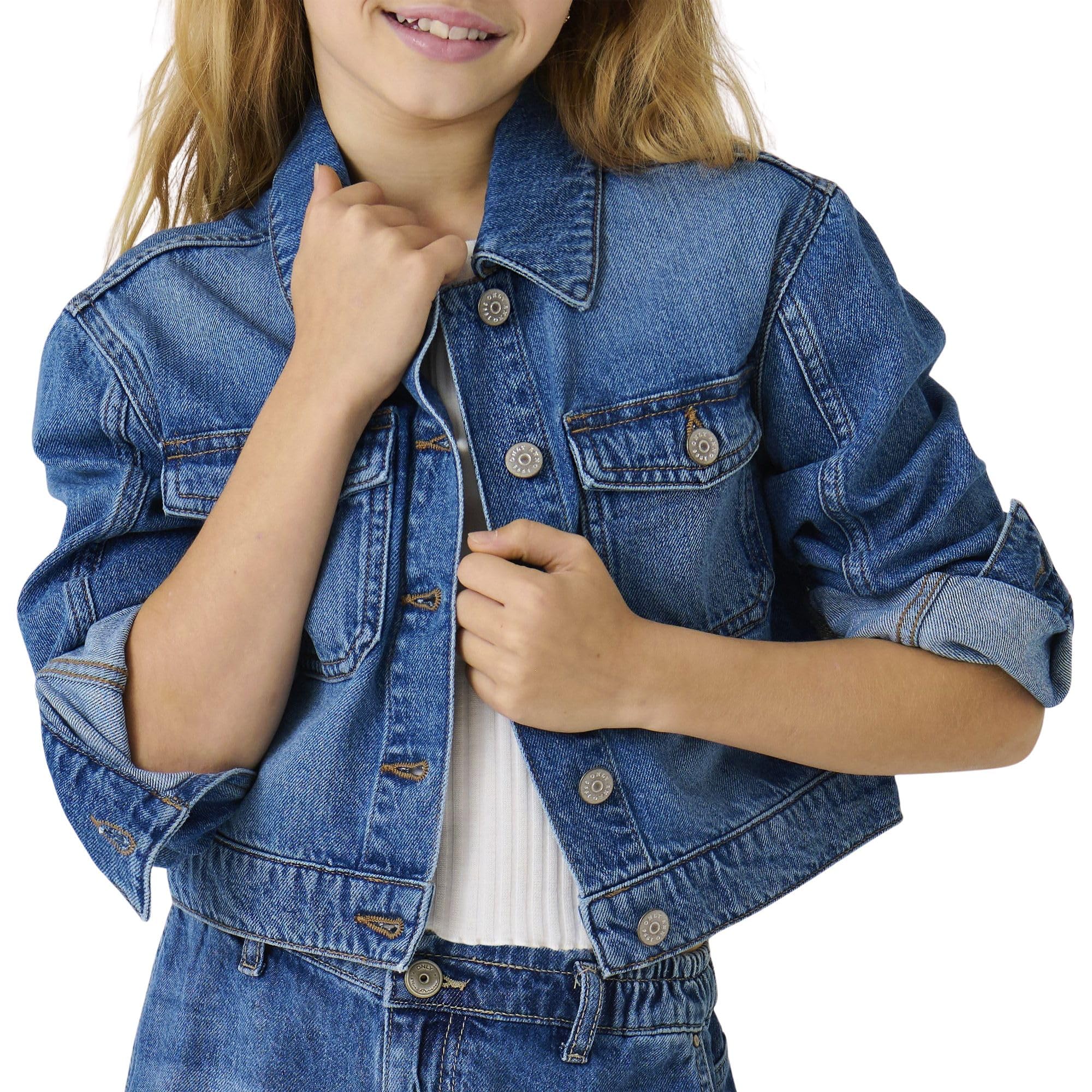 Kids ONLY Damen Koglumi Ls Jacket DNM PIM Noos, Medium Blue Denim, Numeric_116