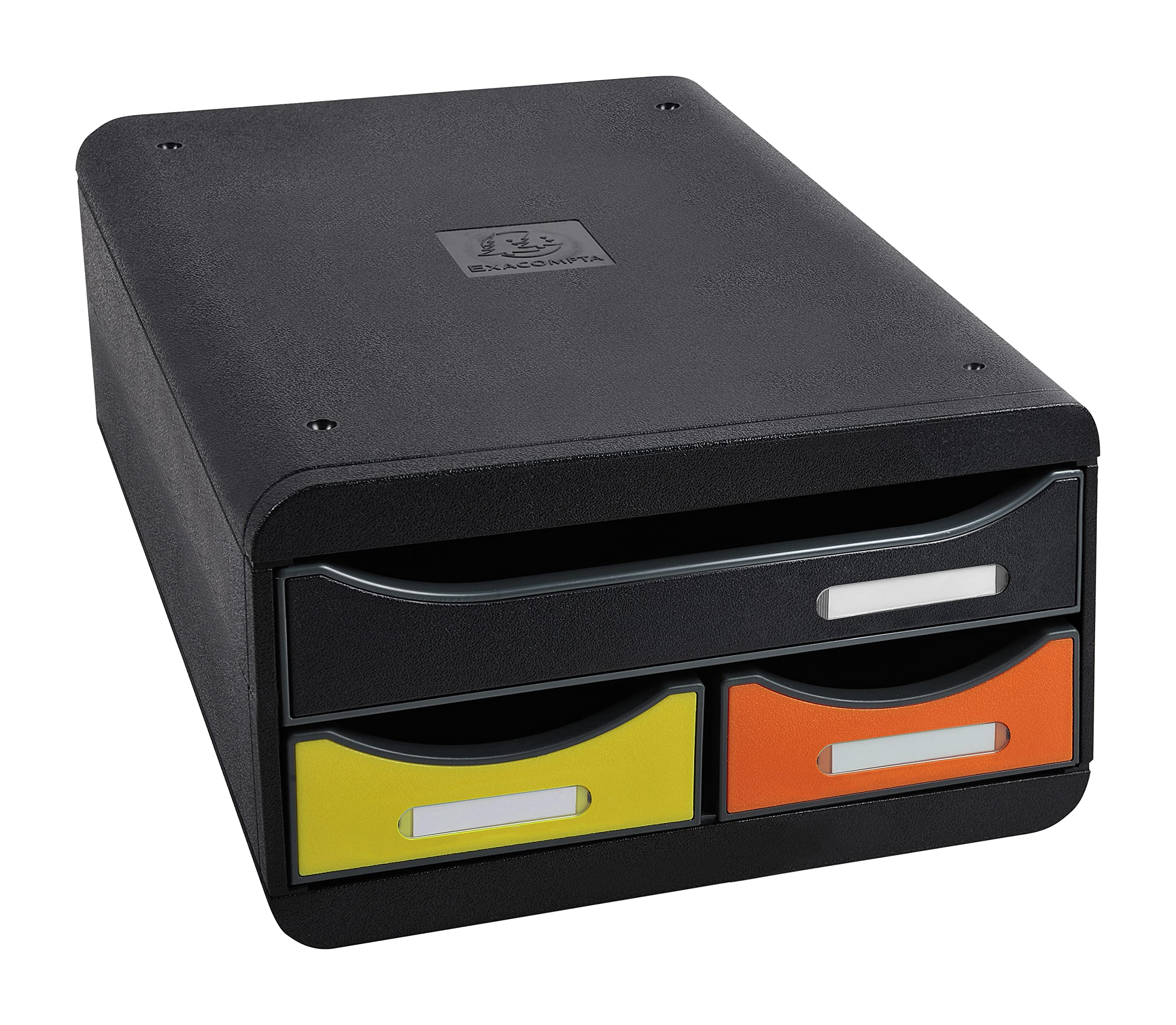 Exacompta - Rif. 311798D SMALL-BOX MINI 3 cassetti - 1 cassetto per documenti in formato A4+ - 2 cassetti sottili per piccola cancelleria -347X278X130mm - Multicolore