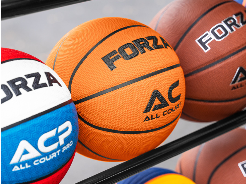 Ballon De Basket FORZA En Caoutchouc – Tailles 3, 5, 6, 7 – Surface Alvéolée Pour Une Meilleure Adhérence – Intérieur/extérieur - 4