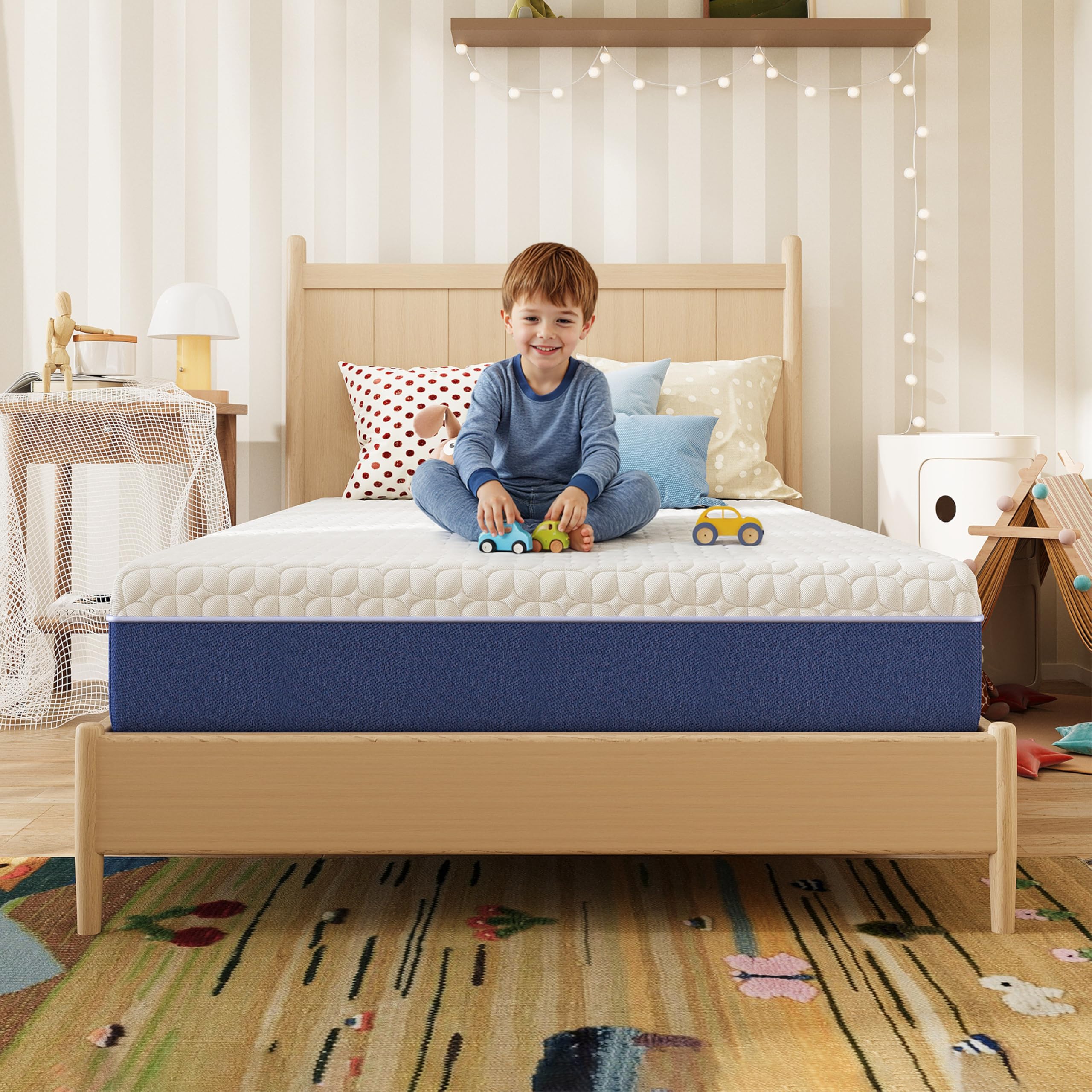 Gelsea 6 Inch Twin Size Mattress, Firm Gel Memory Foam Twin Mattress in a Box, Firm Back Support for Pressure Relief & Spinal Alignment, CertiPUR-US Certified, Fiberglass-Free