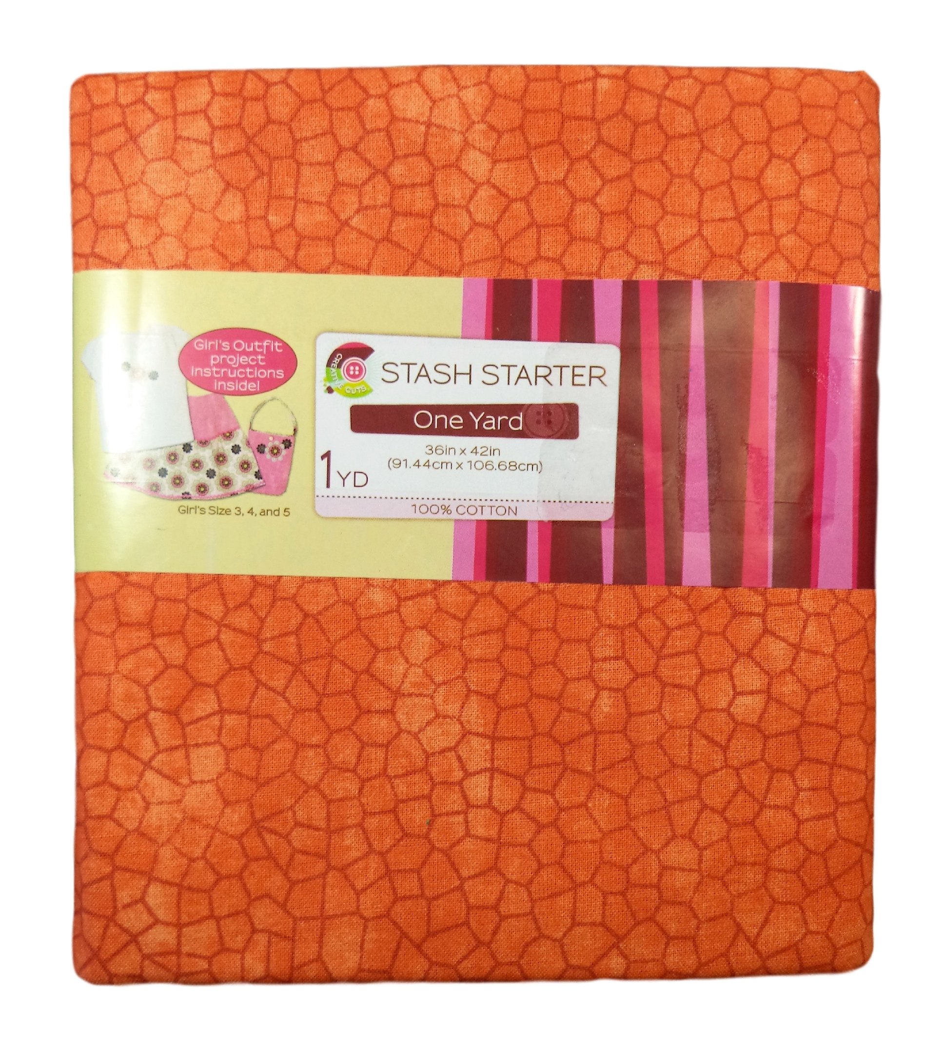 Stash Starter One Yard Fabric (Textured Orange)