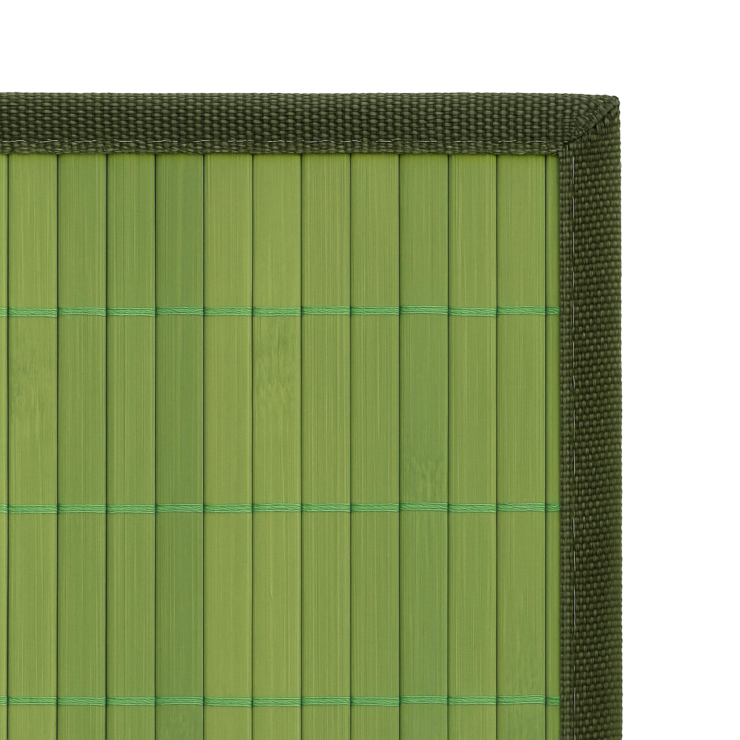 Lot de 12 Sets de Table en Bambou, Dessous antidérapant, faciles à Nettoyer, 30 x 45 cm, Vert