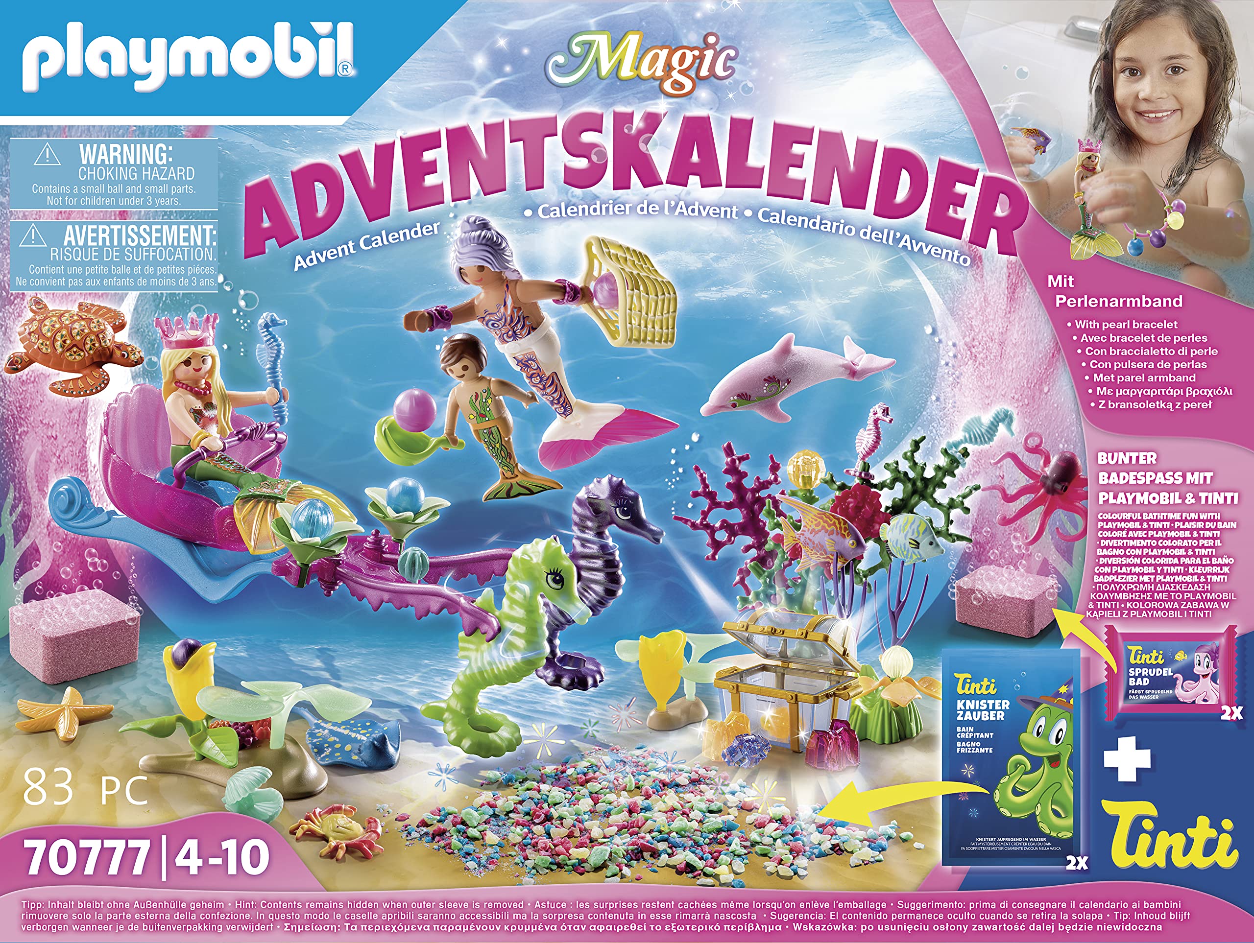 【プレイモービル】アドベントカレンダー　人魚　【70777】 Amazon.com: Playmobil 70777 Advent Calendar Bathtime Fun