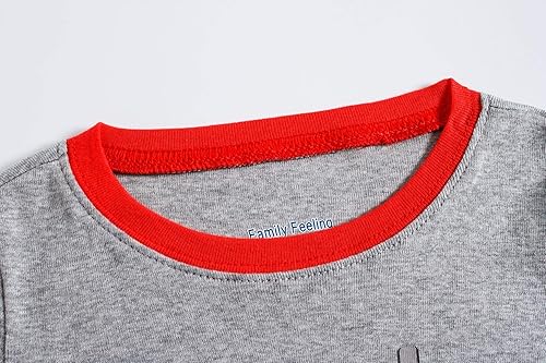 Miniatura 5 de Conjuntos de pijamas cortos de verano para niños grandes y pequeños, 100% algodón