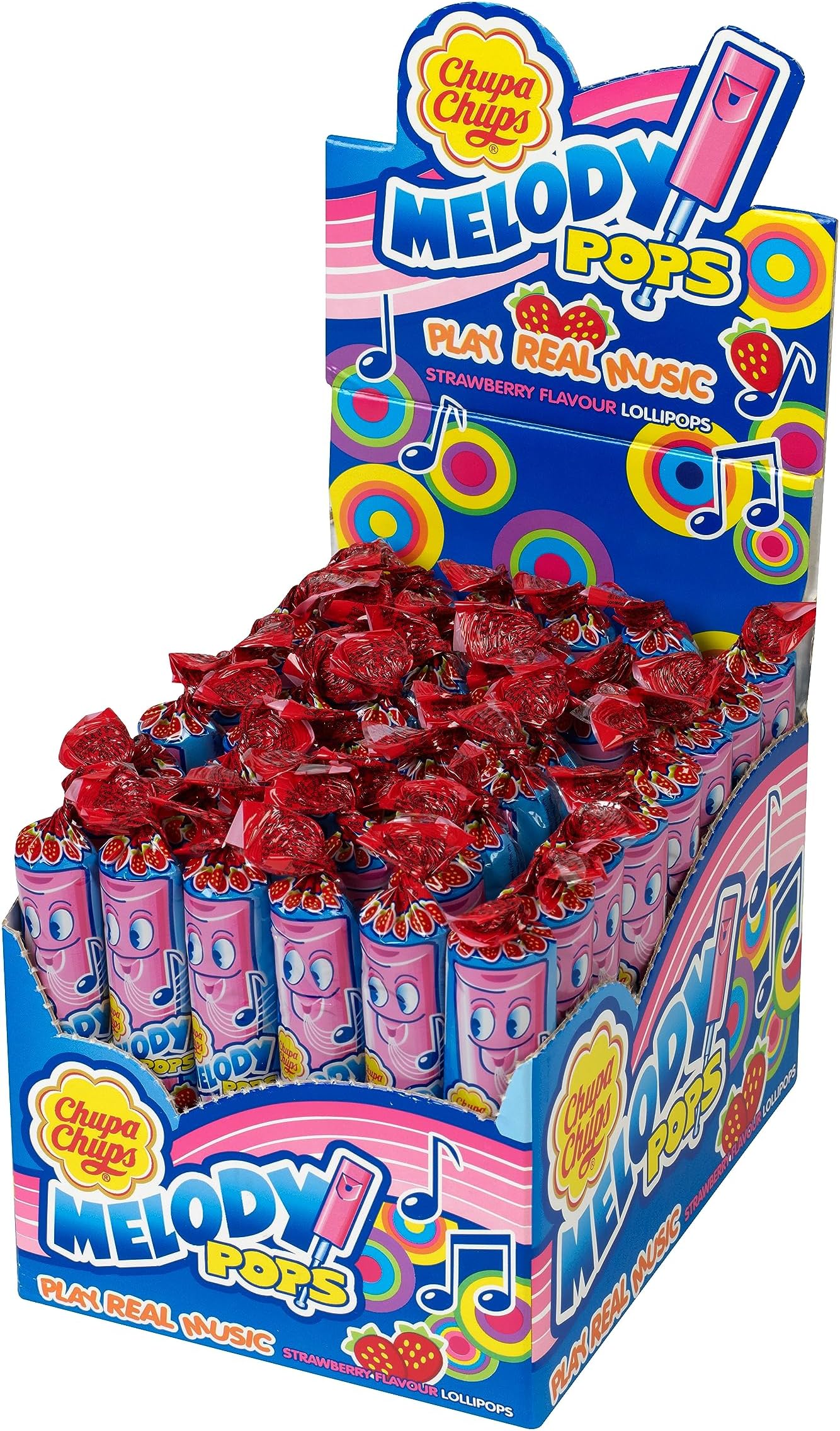 Chupa Chups' Melody Pops - Strawberry 48 Pack/720g