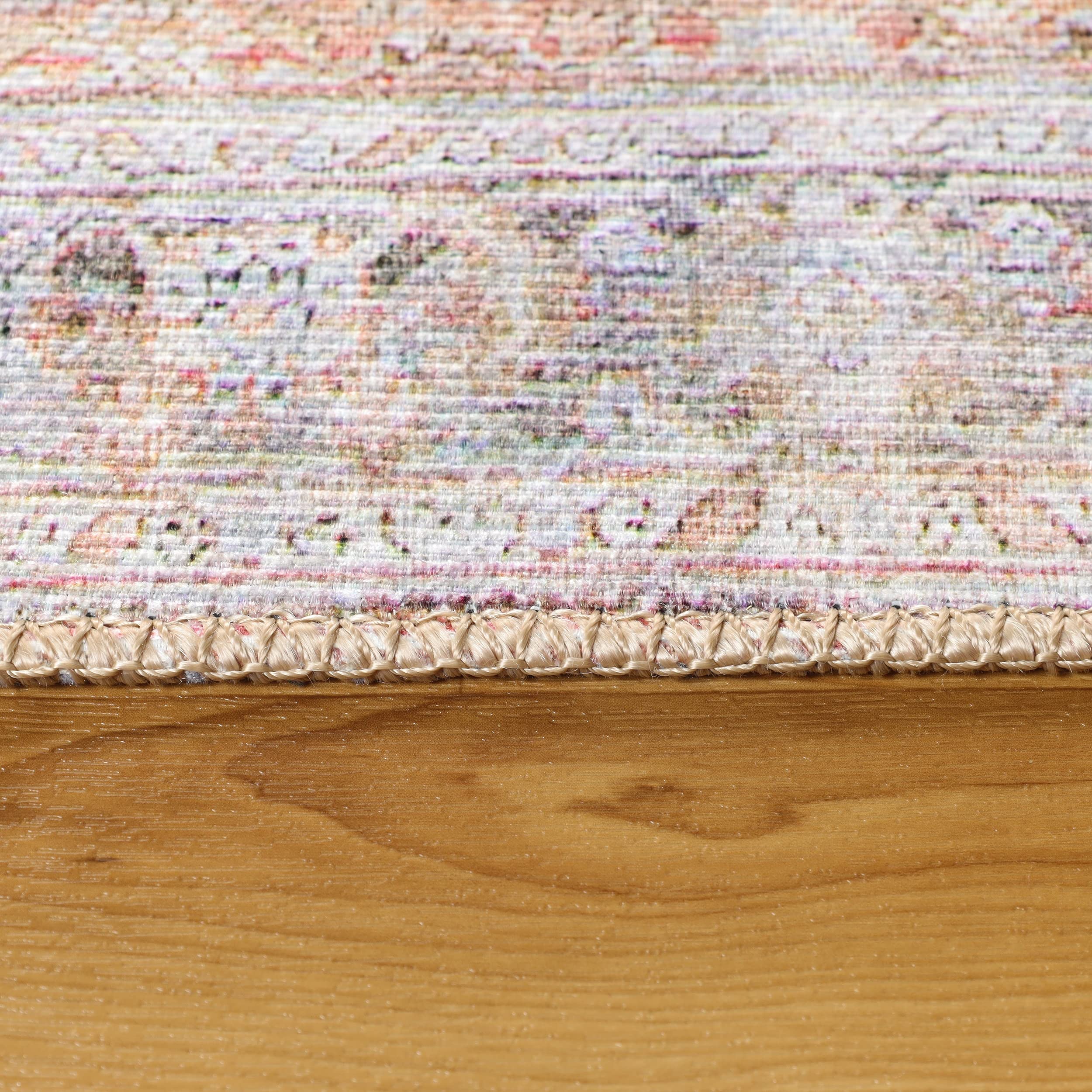 SUPERIOR Indoor Runner Rug, Vintage Bohemian Floral Home Floor Decor For Living Room