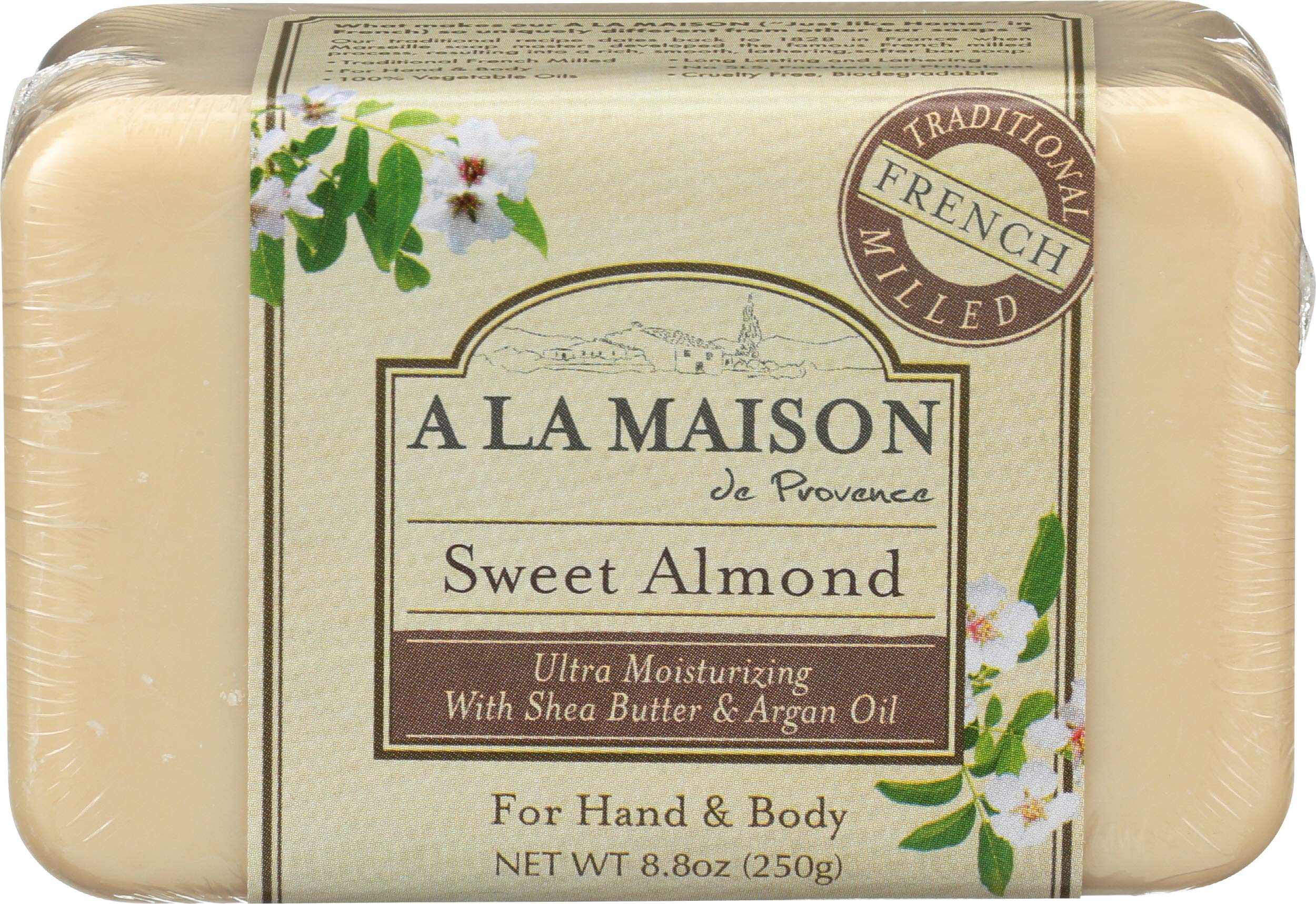 A LA MAISON Sweet Almond Bar Soap, Natural Moisturizing Hand Soaps