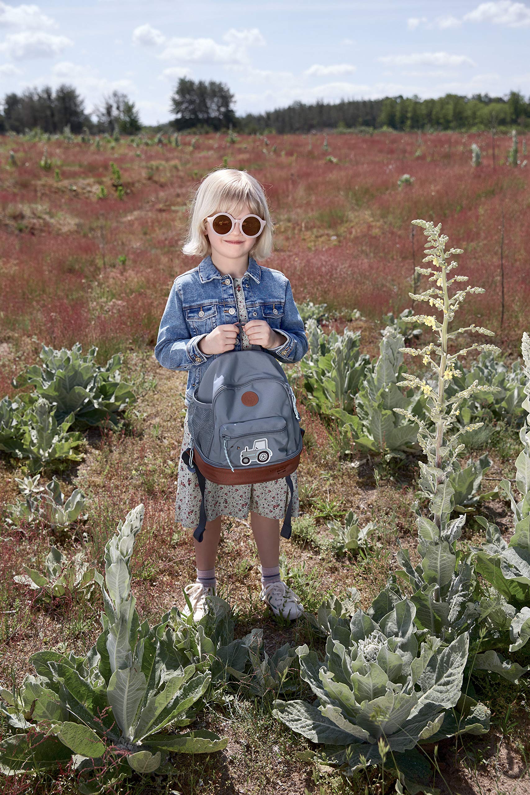 LÄSSIG Kinderrucksack mit Brustgurt Kindergartentasche Kindergartenrucksack 6,5L ab 3 Jahren/Mini Backpack Adventure Tractor