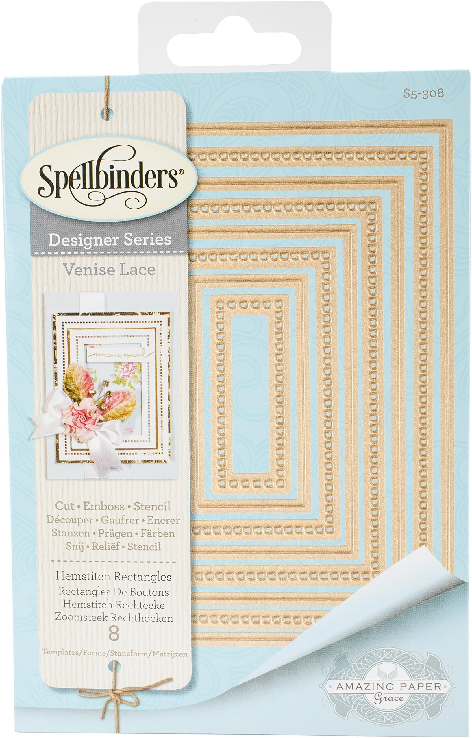 Spellbinders Shapeabilities Double Gatefold Card Timeless