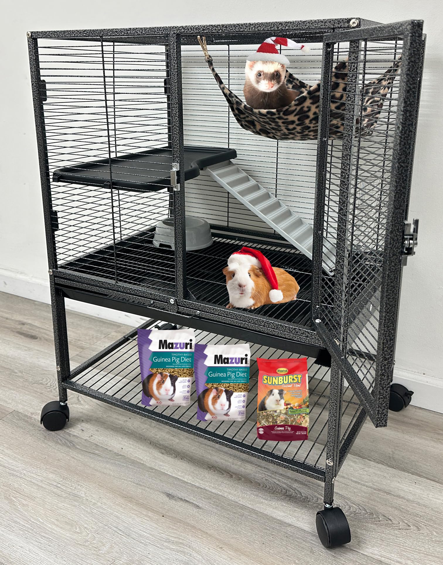 Deluxe Small Animal Cage - For Ferrets, Rabbits & More -14