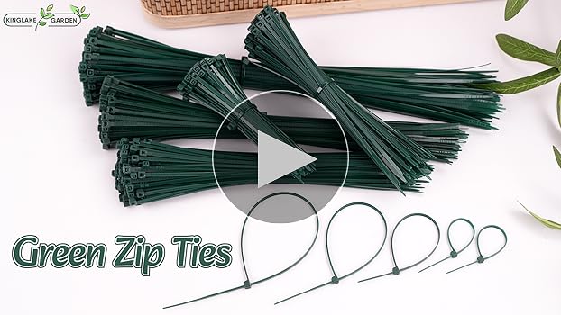 Amazon.com: KINGLAKE GARDEN Green Zip Ties 400 PCS 12+8+6+4 Inch
