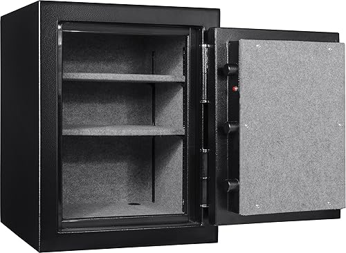 Miniatura 2 de Barska 3.51 Cu. Ft. Fireproof Safe  Digital PIN Lock Vault with 30 Min Fire Rating  1400F, 3 Steel Deadbolts, Adjustable Shelves & Carpeted Interior