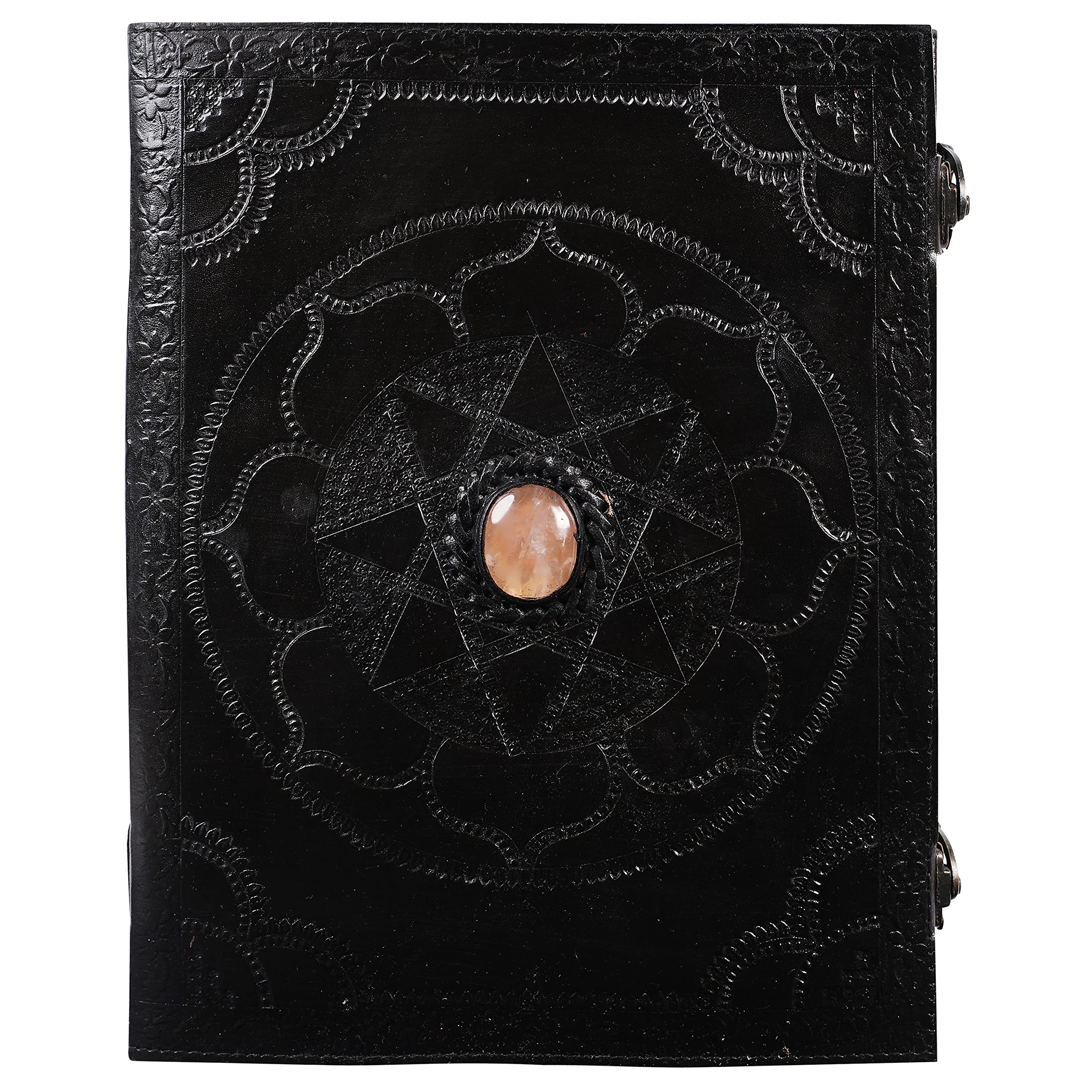 OVERDOSE Handreliëf stenen lederen dagboek - handgemaakt notitieboek van antieke steen voor mannen, vrouwen, schetsboek - afmeting 17 x 25 cm | 17 x 25 cm | A4
