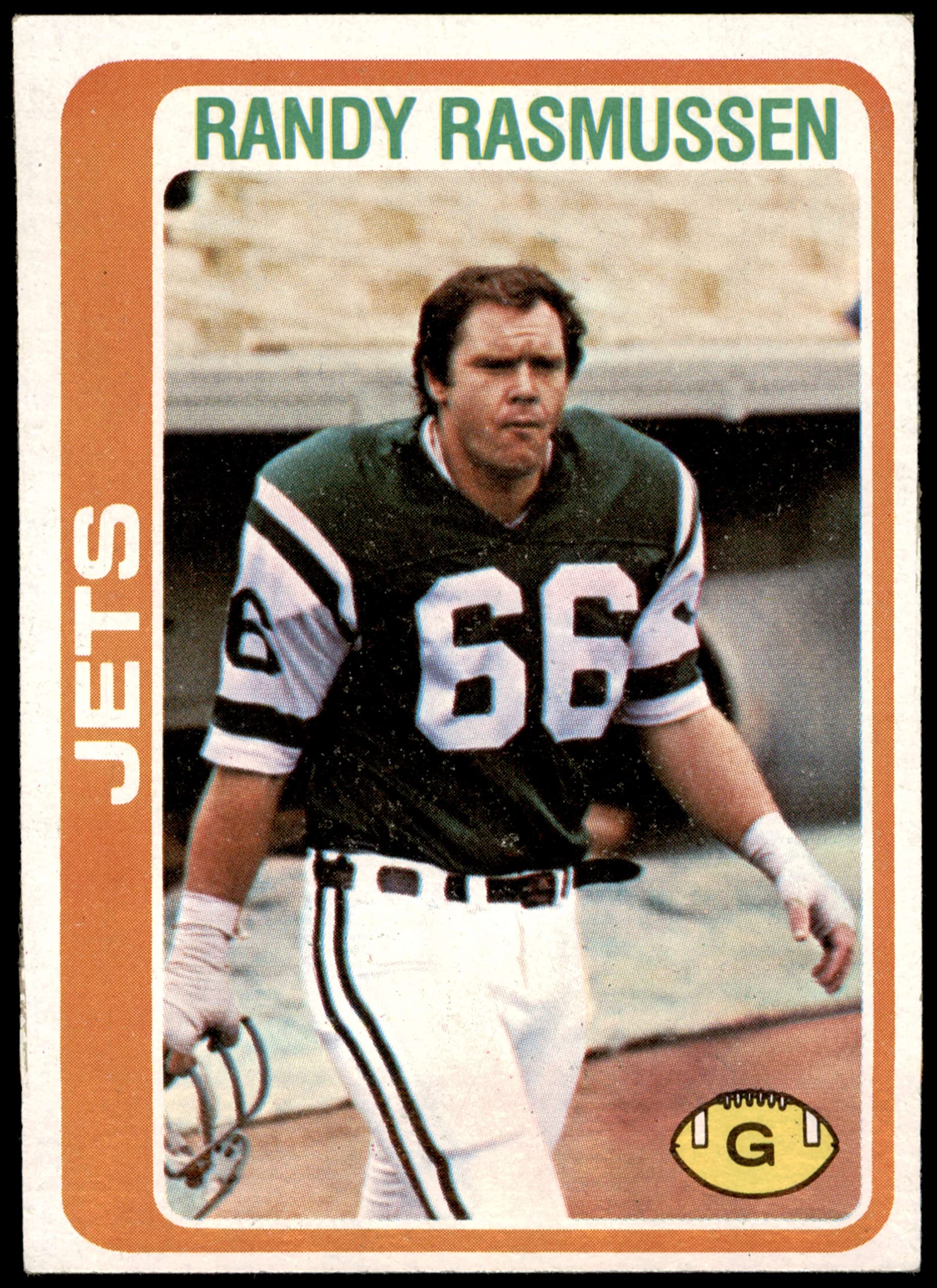 Amazon.com: 1978 Topps # 307 Randy Rasmussen New York Jets