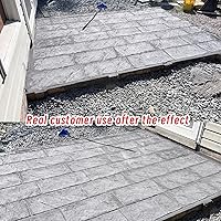 Vista 2 de Sellos de hormigón Moldes de hormigón Textura de baldosas de piedra rectangular Estera de textura de hormigón Mismo piso de pizarra Estera de sello