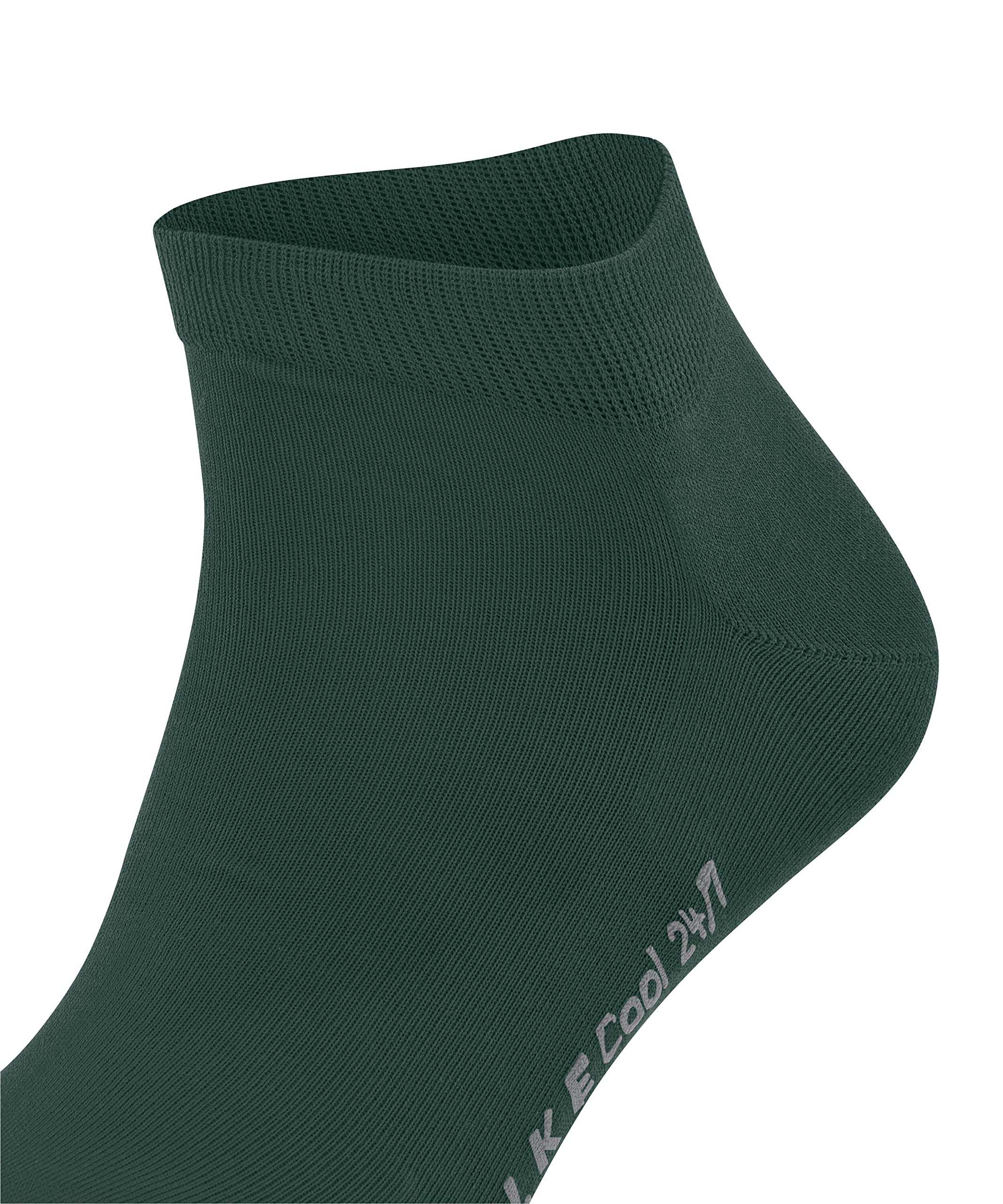FALKE Mężczyźni Skarpety do trampek Cool 24/7 M Sn Bawełna krótkie jednokolorowe 1 Para, Zielony Hunter Green 7441, 41-42